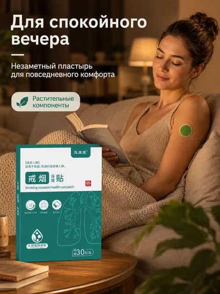 Пластырь от сигарет 30 шт компактный набор для отказа от курения