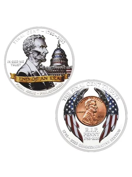 Памятная монета "The Last Penny" - дань уходящей эпохе центов 1793-2025, сувенир с Авраамом Линкольном