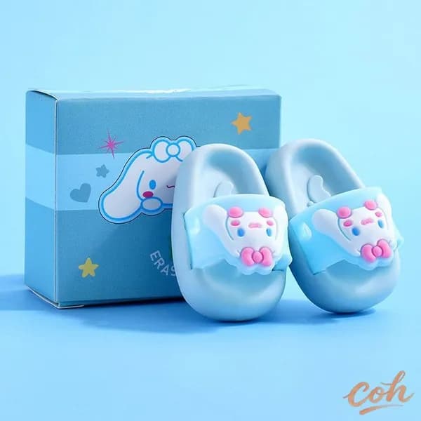 Мини-ластики в форме тапочек Sanrio Kuromi Stitch, креативные канцелярские принадлежности в стиле аниме