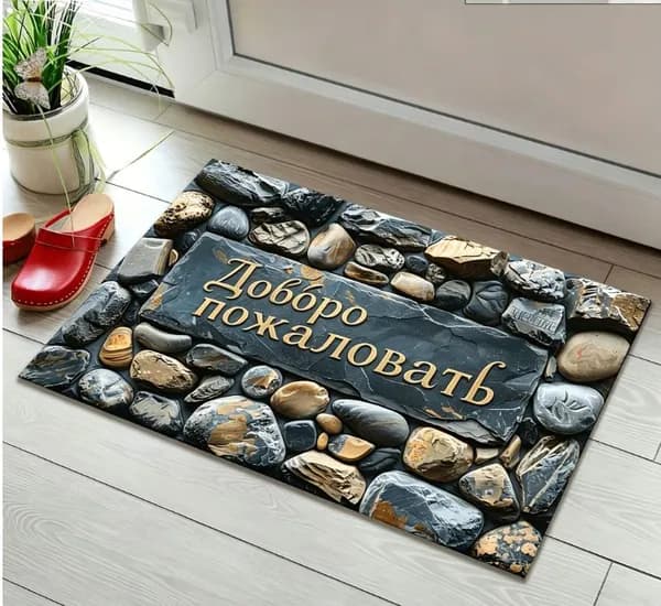 Коврик для ванной 40x60 см 8 мм художественная печать разноцветный
