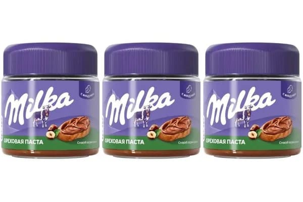 Милка Паста ореховая с добавлением какао, 180 г, 3 шт