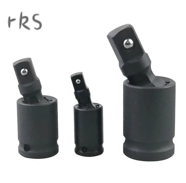 Ударный шарнир (карданчик) 1/4", 3/8", 1/2" набор 3 шт., 30 угол, прочный хромованадиевый сплав, для гайковертов и трещоток.