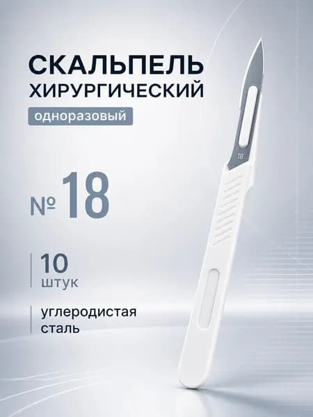 ENSENT Скальпель медицинский 18, 10шт