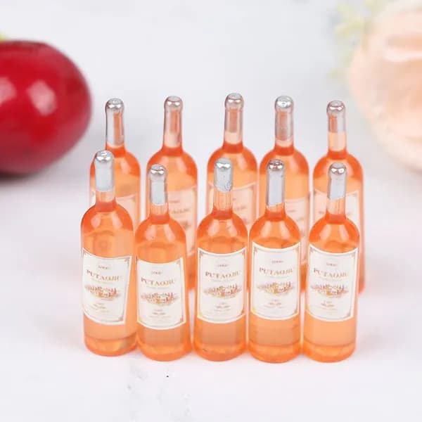 продается 10 предметов в кукольном домике, мини-имитация винной бутылки