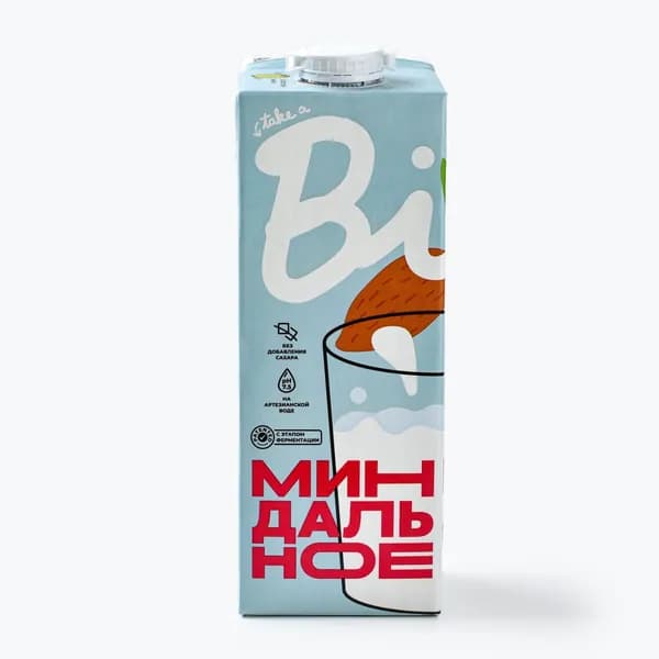 Миндальное молоко Take a Bite, без сахара, безлактозное, 1 л