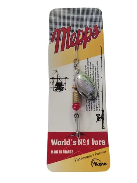 Блесна вращающаяся Mepps Aglia Silver Petal 2, вес 5 гр (вертушка мэпс аглия серебристая размер 2) приманка на спиннинг для ловли хищной рыбы