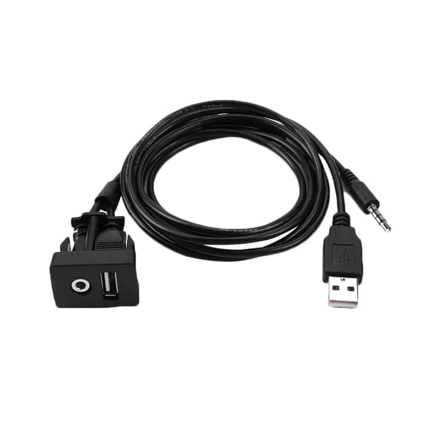 USB-панель 3,5 мм и удлинительный AUX-кабель для Toyota Camry, Corolla