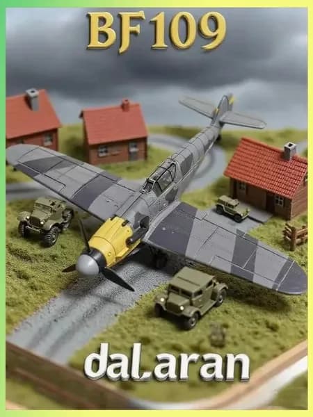 Самолет messerschmitt bf 109 1/48 Немецкая военная техника vs Ил-2,Сборная модель без клея,пластиковая-Dalaran