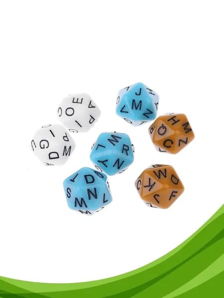 Набор из 7 шт. буквенных дисков D20, Мульти