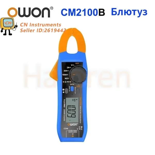 OWON CM2100B Bluetooth цифровой высокоточный 20000 счет переменного тока / постоянного тока портативный зажим