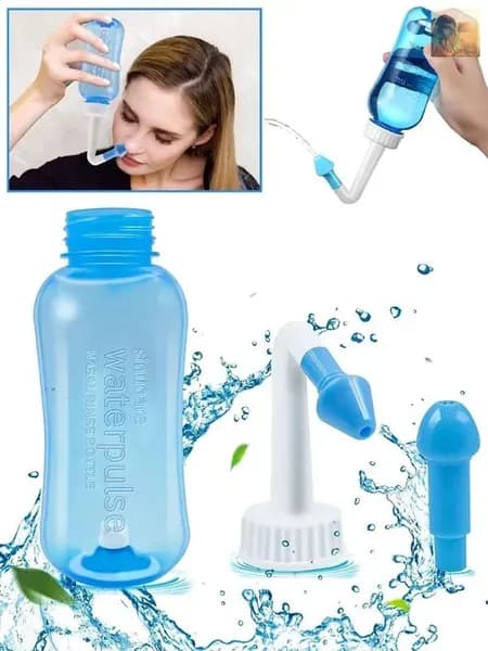Бутылка для мытья носа взрослых детей,300 мл,Ирригатор для носа Waterpulse Nasal