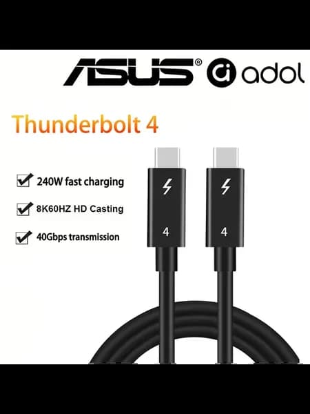 Кабель Thunderbolt 4 USB4 Type-C - Type-C 2 м - 0,5 м 1 м