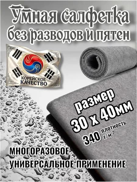Умные салфетки для уборки, тряпки для уборки, 30*40 см, 1 шт.