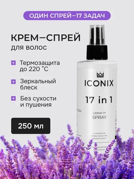 ICONIX Спрей для волос 17 в 1 увлажняющий, для легкого расчесывания волос, 250мл