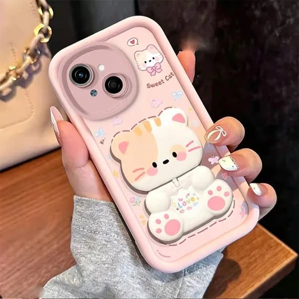 Чехол для TECNO POP 9 4G TECNO SPARK GO 1 TECNO SPARK GO 1S TECNO SPARK GO 2025 с защитой камеры, с мультяшным кронштейном JTXMMZJ01