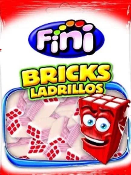 Жев.мармелад "Strawberry Cream Blocks" Блочки клубника со сливками 90 гр /FINI Испания/
