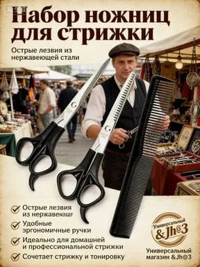 Набор парикмахерских ножниц Профессиональные японские ножницы для стрижки челки и филировки волос из нержавеющей стали-DKD-CJ0819