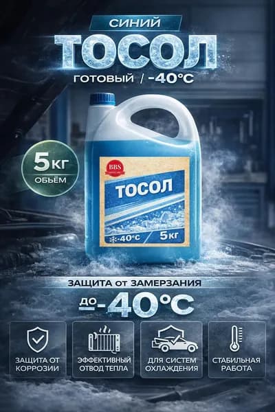 Охлаждающая жидкость Тосол BBS -40 канистра 5 кг