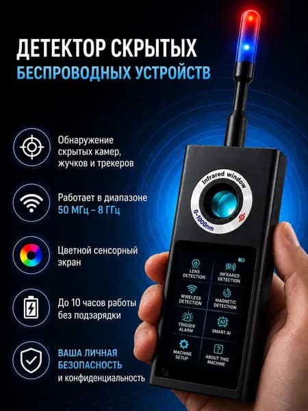 Детектор скрытых камер и прослушек v666