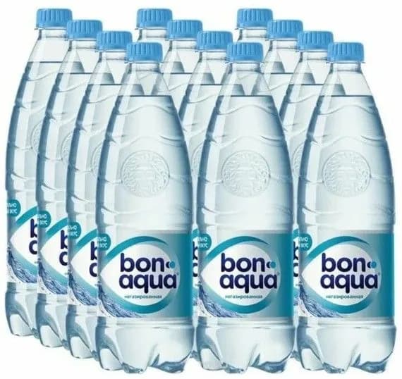 Вода питьевая BonAqua ПЭТ 1 л негаз. 12 шт/уп