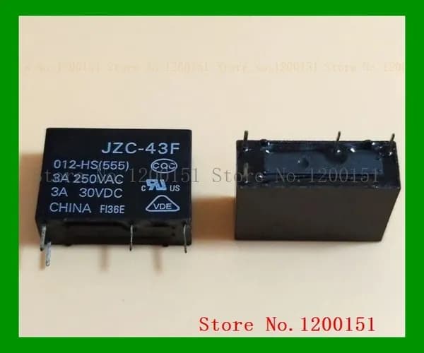 JZC-43F-012-HS 555 JZC-43F 012-HS реле