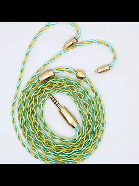 Плетеный кабель для наушников XINHS A08, синий, 2Pin