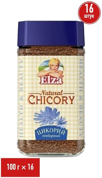 Цикорий Elza растворимый 100 г, набор: 16 штук