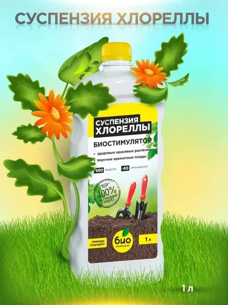 Суспензия хлореллы, 1л