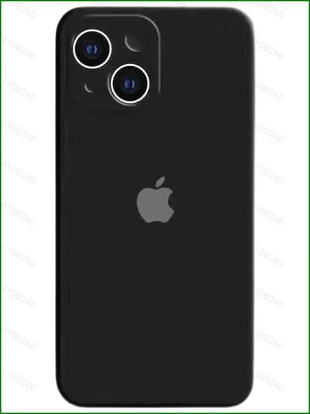 Черный экран макета популярного iPhone 12 mini
