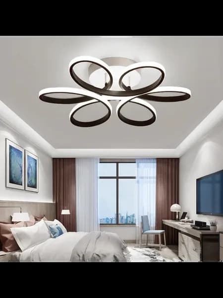 LED светильник для потолка 12W, спальня, черный белый
