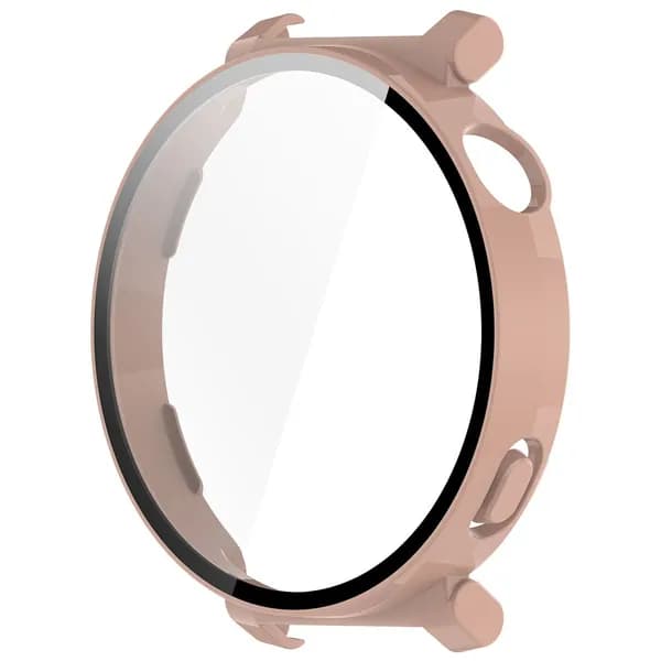 Чехол-пленка для Huawei Watch GT5 Pro 42 мм, розовый, из поликарбоната и закалённого стекла