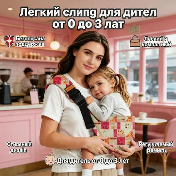 Рюкзак-типа слинг для новорожденных для прогулок и путешествий с малышом в поликлинику, магазин