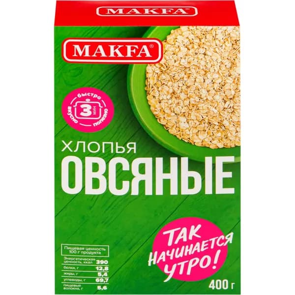 Makfa Хлопья Овсяные, 400г