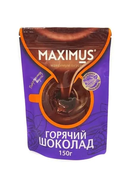 MAXIMUS Какао напиток Горячий шоколад, растворимый, 150 гр