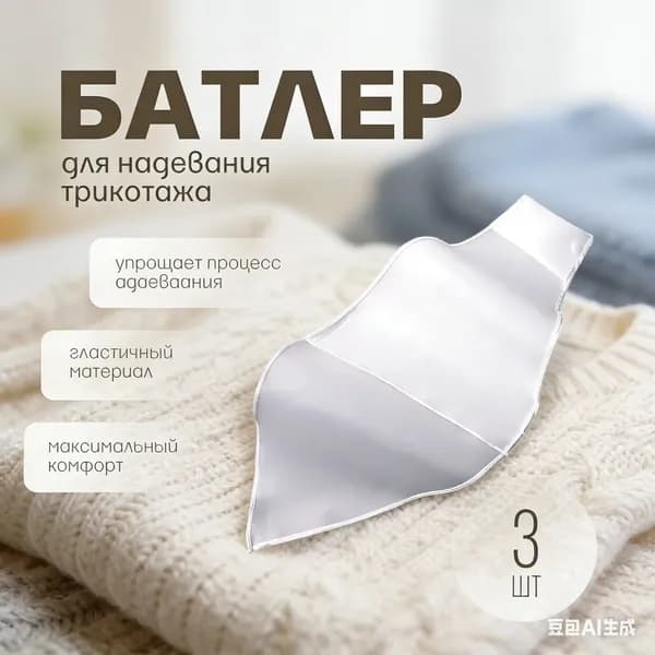 Приспособление для надевания компрессионного трикотажа с открытым мысом (батлер), компрессионные чулки, 3 шт