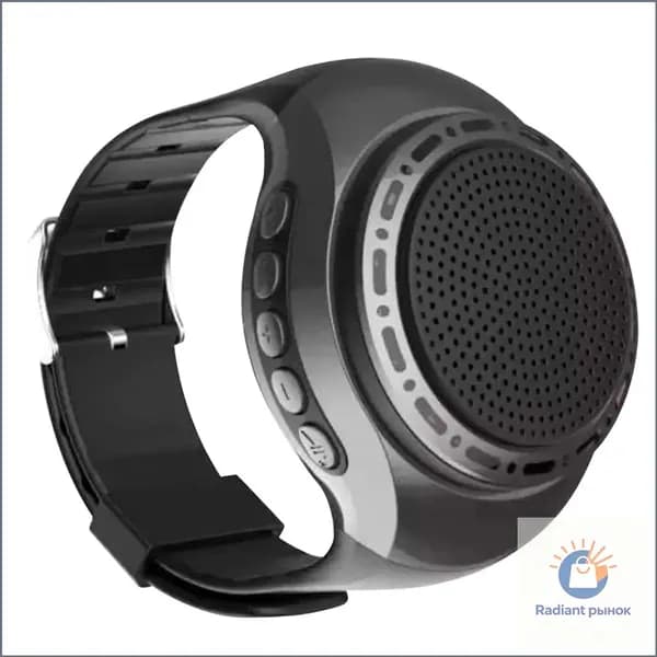 Эксклюзивный браслетколонка U6 с Bluetooth, подсветкой и FMрадио в черном цвете