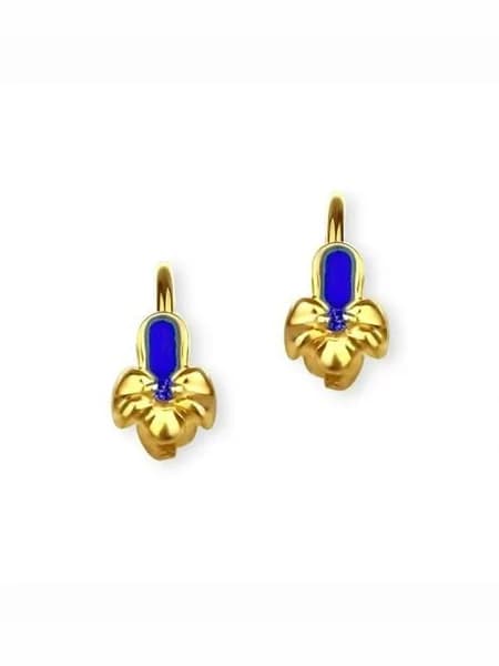 Серьги детские серебро 925, серебряные сережки для девочек Туфельки 925, KU&KU
