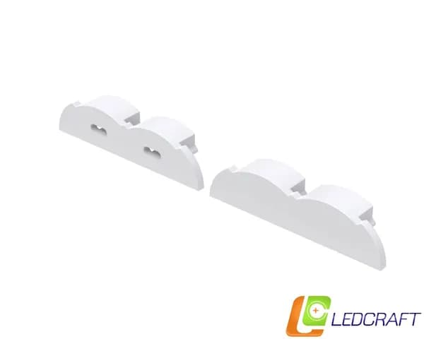 Заглушки 2 шт для профиля LC-LP0942M16 пластиковые серые
