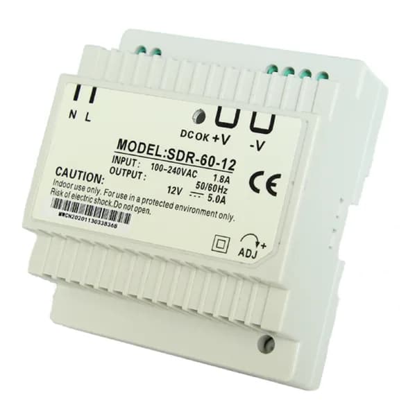 Модульный блок питания на DIN-рейку SDR-60-12 12V 5A 60WT
