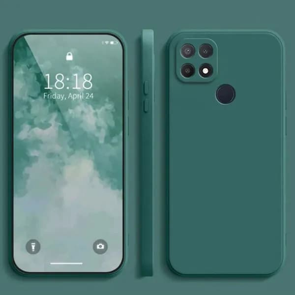 Чехол для Realme C25S силиконовый, классическая полноразмерная модель, однотонный, с ровными гранями