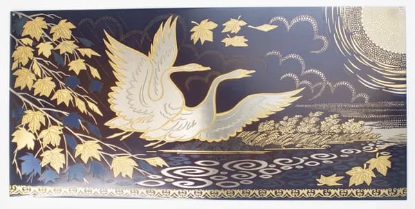 Златоустовская гравюра, металл. "Гуси-лебеди", 2001 год