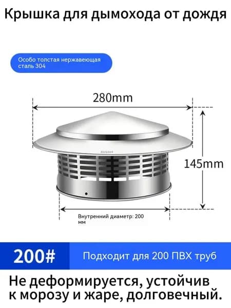 Колпак для дымохода с сеткой