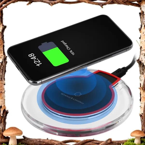 Беспроводное зарядное устройство, лёгкое, для iPhone и Samsung