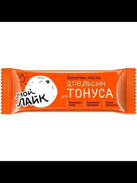 Батончик мюсли Леовит Апельсин для тонуса, (30б 25г) 132348