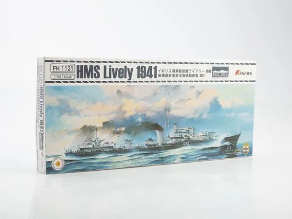 Сборная модель FLY HAWK MODEL HMS Lively 1941 FH1121-1, масштаб 1/700