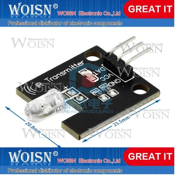 1шт Electronic building block digital 38KHz infrared receiver transmitter sensor module receiver transmitter robot Тип опции доставки: launch module