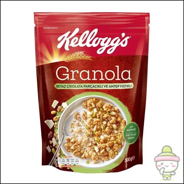 Granola White Chocolate Chips & Pistachios 300 g - шоколад