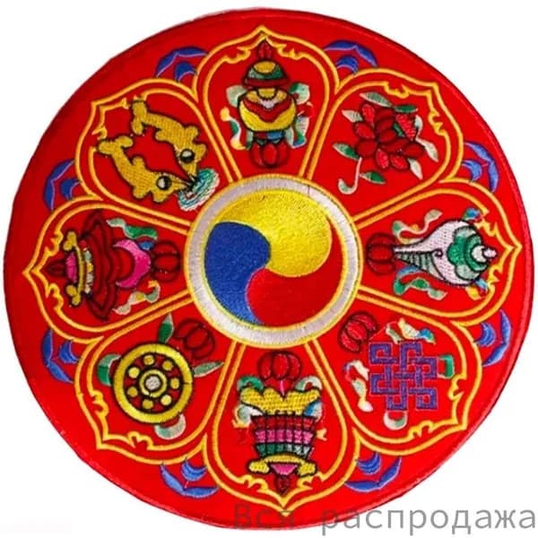 Красная Подушка Для Поющей Чаши, 13x13 См, Из Ткани, Для Предотвращения Повреждений Чаши, Для Медитации, 1 Штука