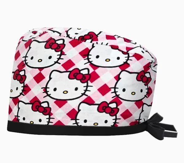 Колпак медицинский из хлопка с рисунком Hello Kitty