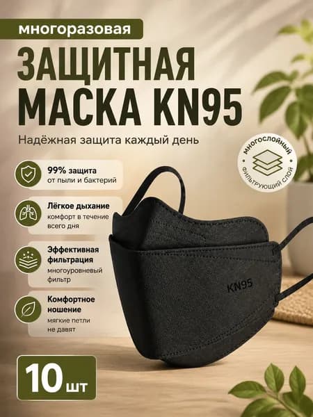Респиратор профессиональный, FFP3, размер 8, 10 шт.